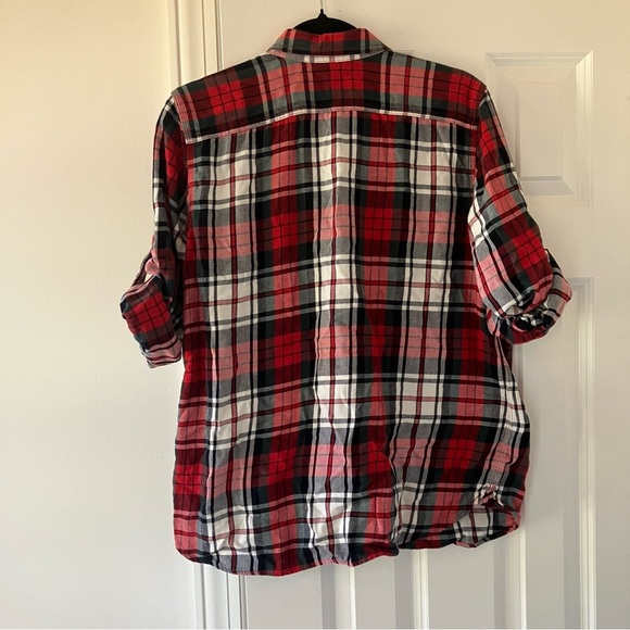Lauren Ralph Lauren Plaid Flannel Button Down Shirt (Large) Roll Sleeved option - Picture 4 of 10